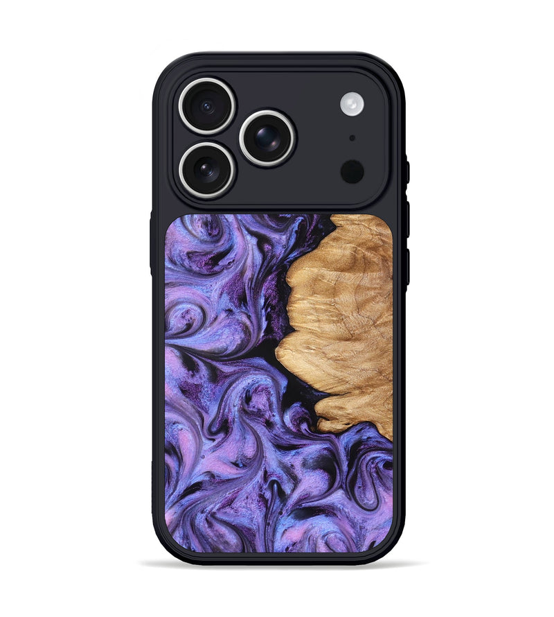 iPhone 17 Pro Wood Phone Case - Golden (Purple, 827583)