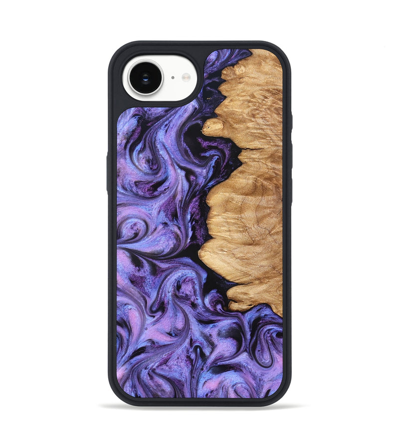 iPhone 17e Wood Phone Case - Golden (Purple, 827583)