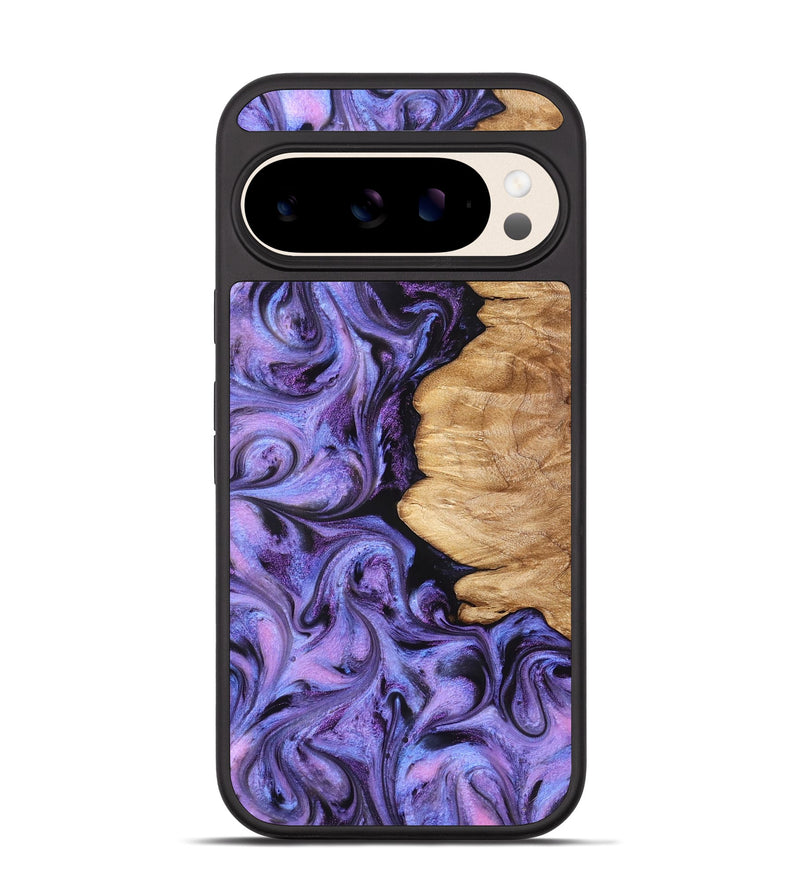 Pixel 10 Wood Phone Case - Golden (Purple, 827583)