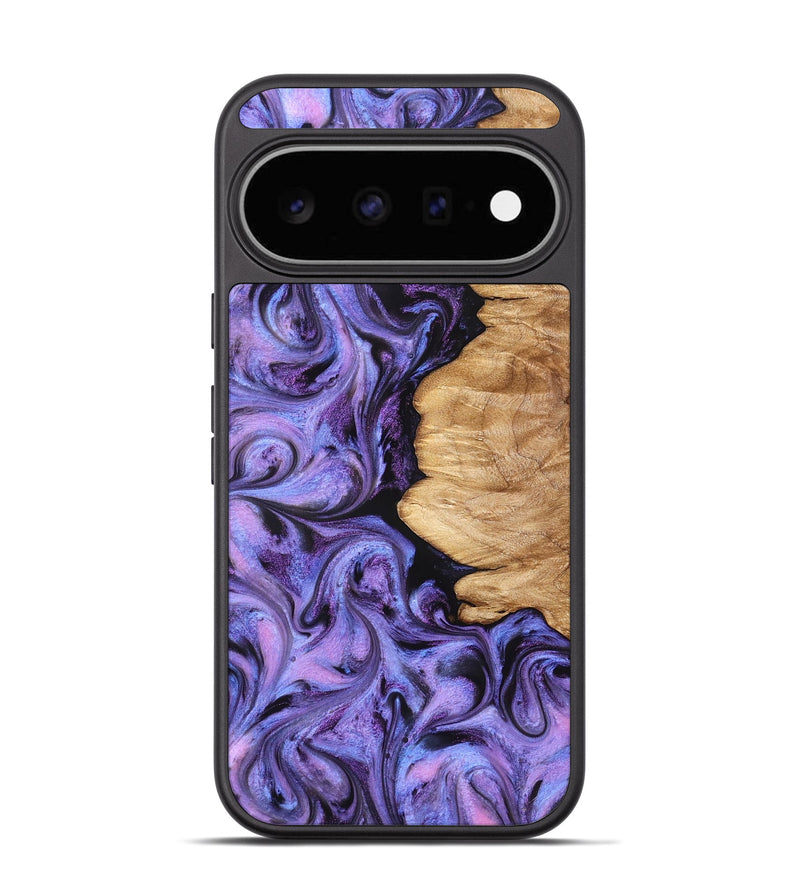 Pixel 11 Wood Phone Case - Golden (Purple, 827583)