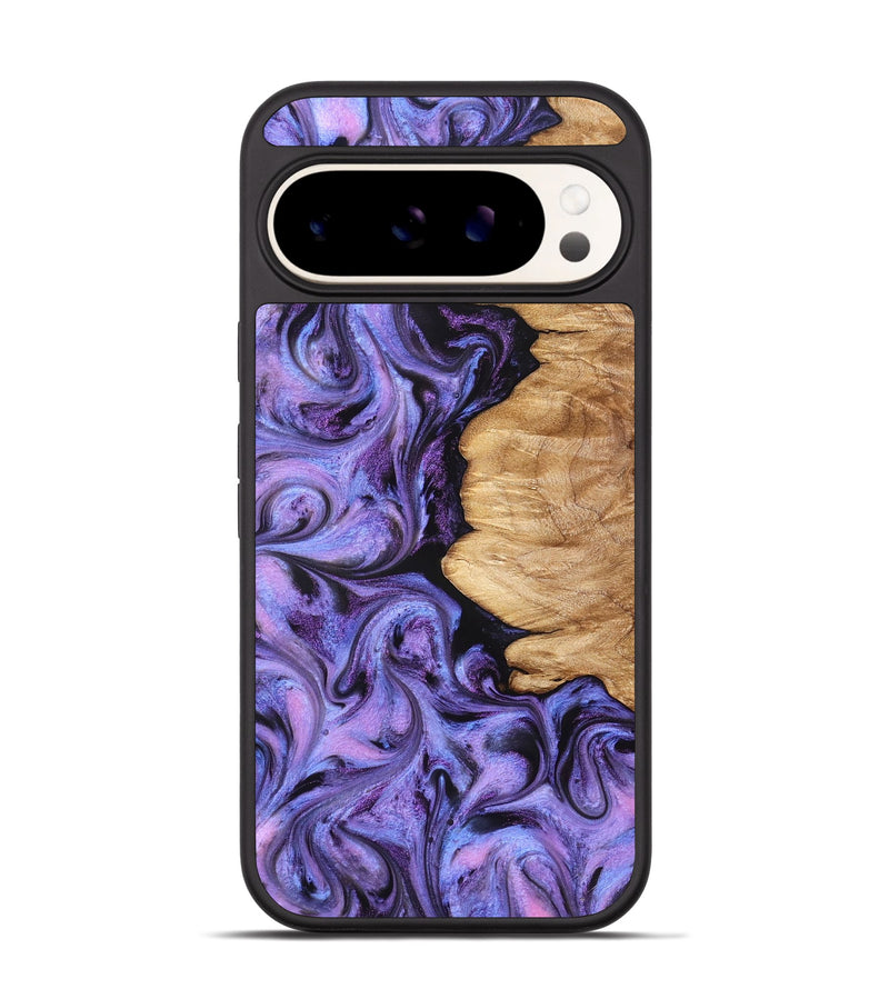 Pixel 9 Pro Wood Phone Case - Golden (Purple, 827583)