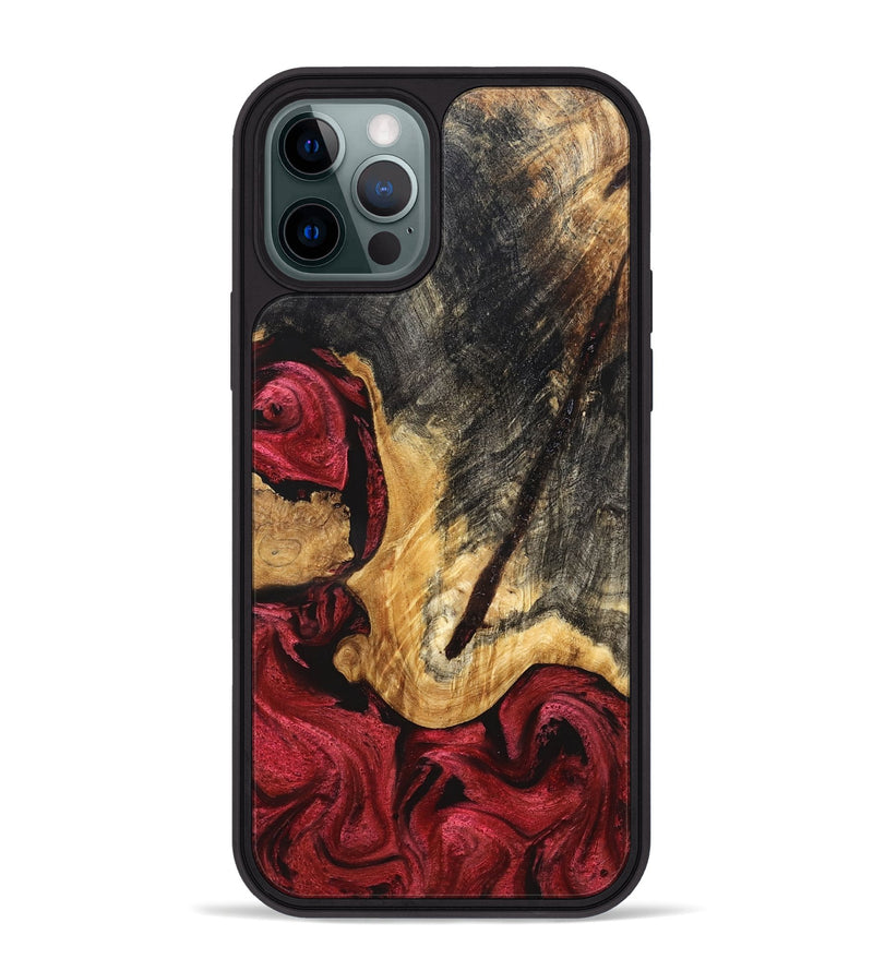 iPhone 12 Pro Max Wood Phone Case - Leah (Red, 827585)