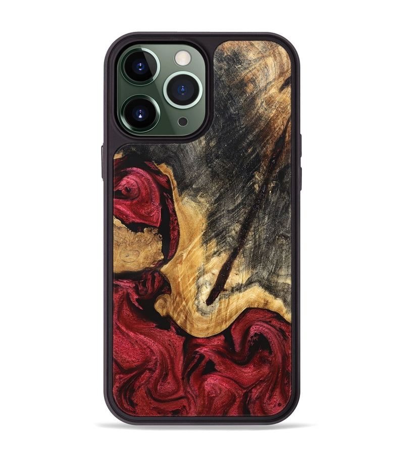 iPhone 13 Pro Max Wood Phone Case - Leah (Red, 827585)