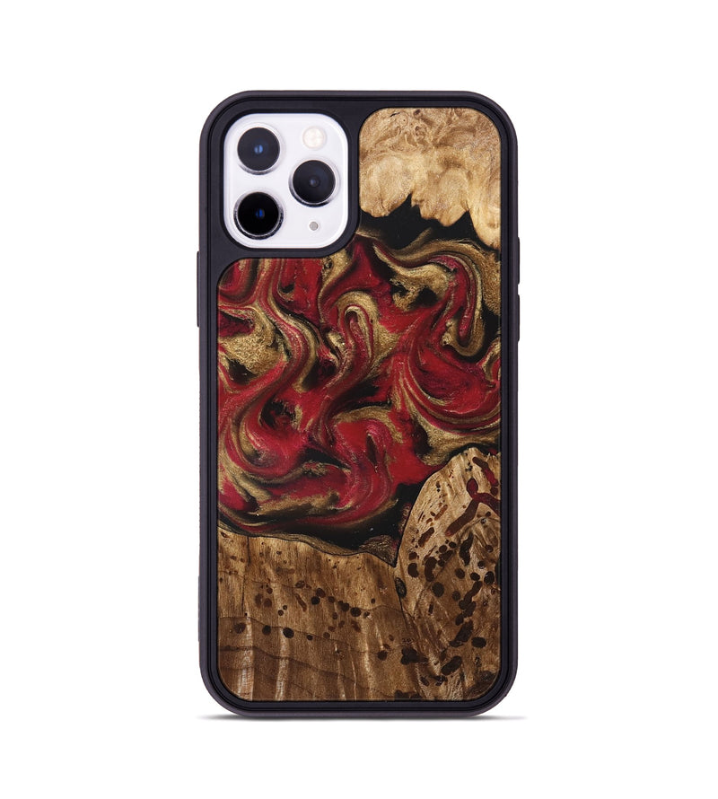 iPhone 11 Pro Wood Phone Case - Stewart (Red, 827586)