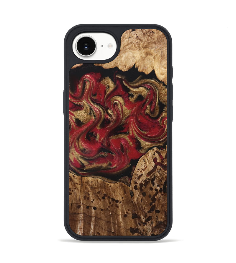 iPhone 16e Wood Phone Case - Stewart (Red, 827586)