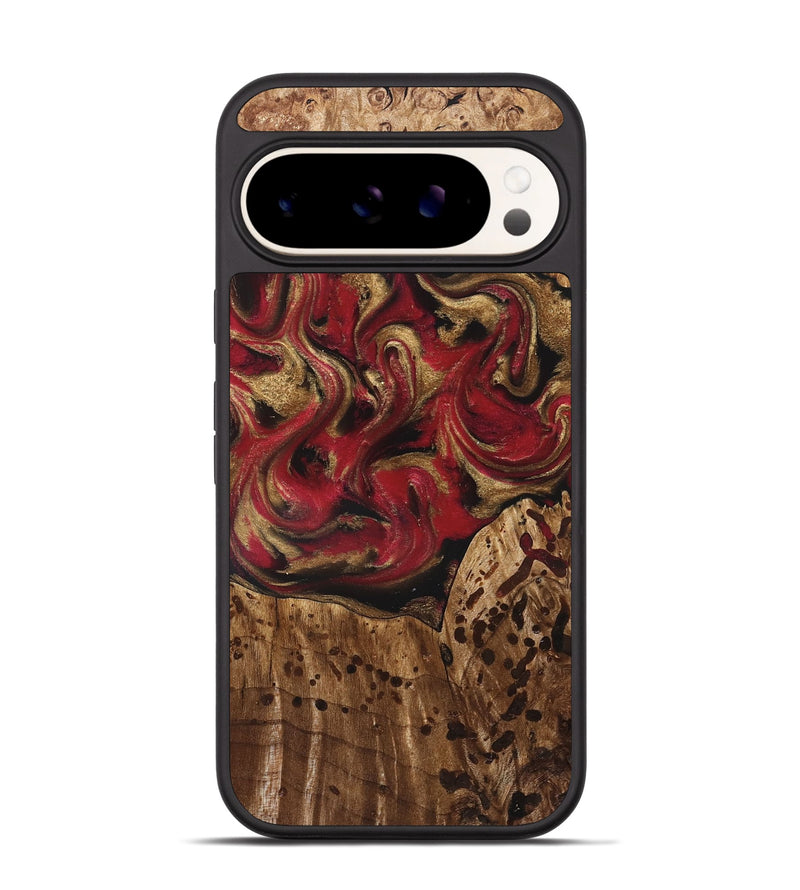 Pixel 9 Wood Phone Case - Stewart (Red, 827586)