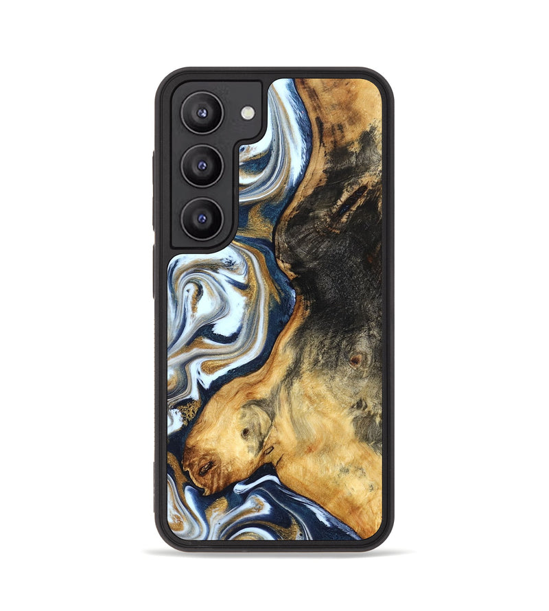 Galaxy S23 Wood Phone Case - Ardis (Teal & Gold, 827587)