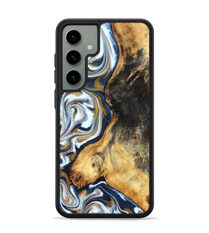 Galaxy S24 Plus Wood Phone Case - Ardis (Teal & Gold, 827587)