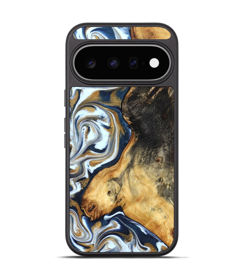 Pixel 11 Wood Phone Case - Ardis (Teal & Gold, 827587)