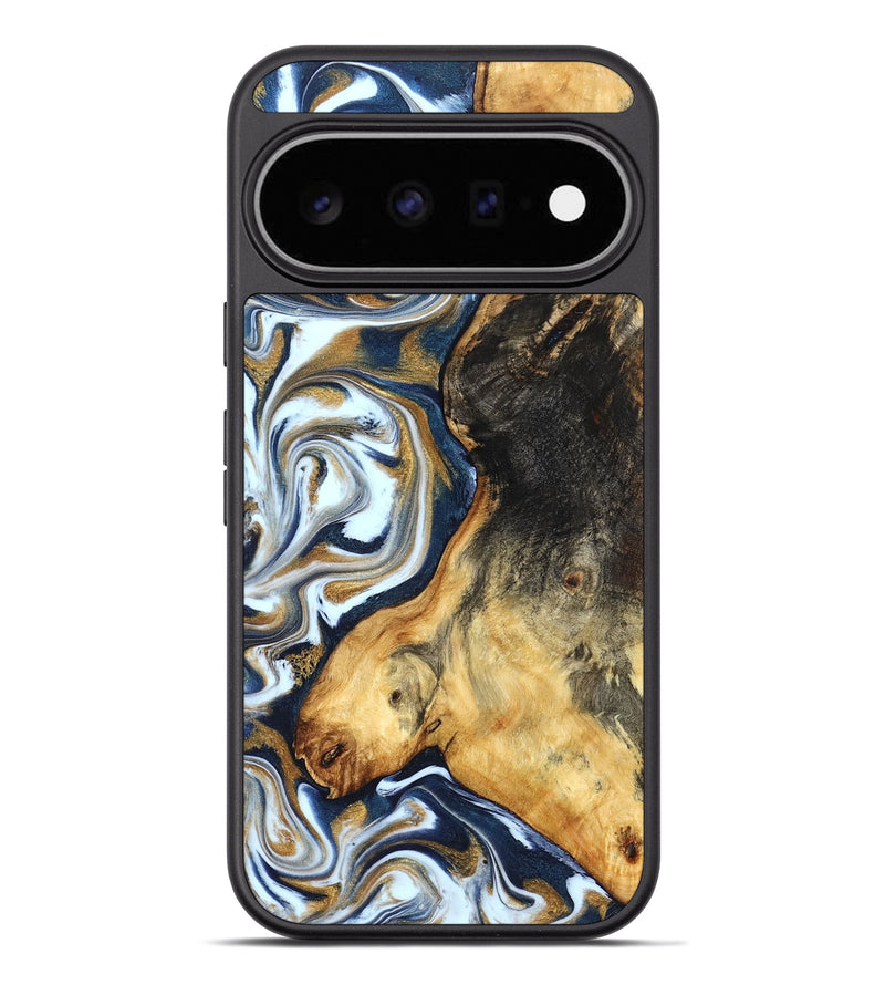 Pixel 11 Pro XL Wood Phone Case - Ardis (Teal & Gold, 827587)