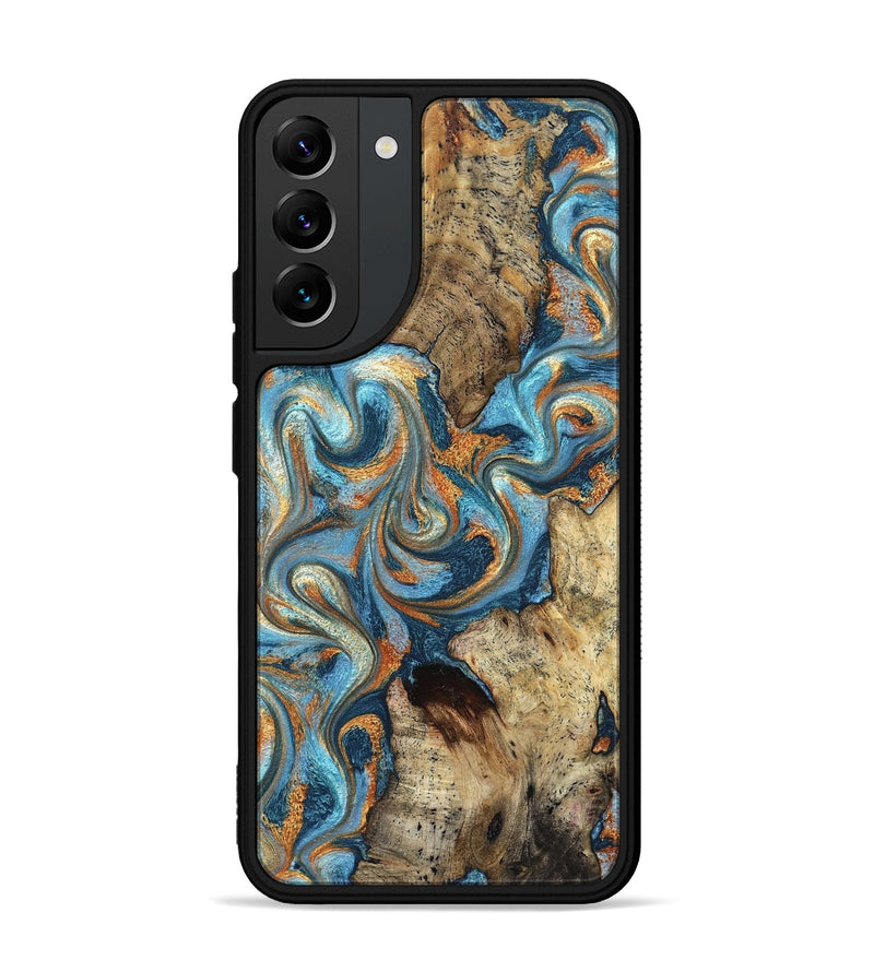 Galaxy S22 Plus Wood Phone Case - Marlon (Teal & Gold, 827588)