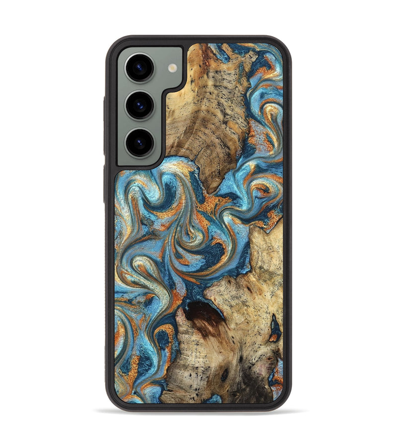 Galaxy S23 Plus Wood Phone Case - Marlon (Teal & Gold, 827588)