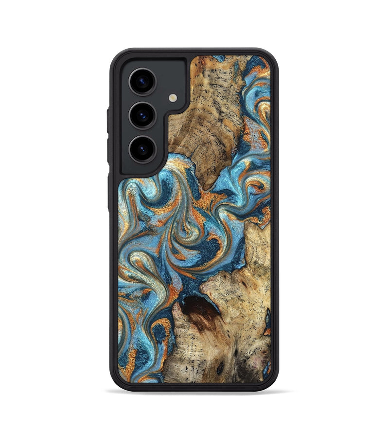 Galaxy S24 Wood Phone Case - Marlon (Teal & Gold, 827588)