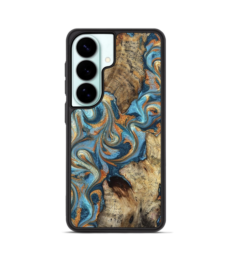 Galaxy S26 Wood Phone Case - Marlon (Teal & Gold, 827588)