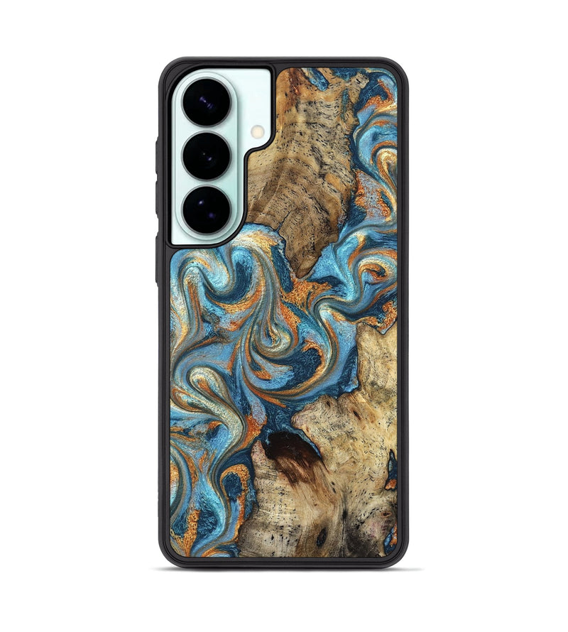Galaxy S26 Plus Wood Phone Case - Marlon (Teal & Gold, 827588)
