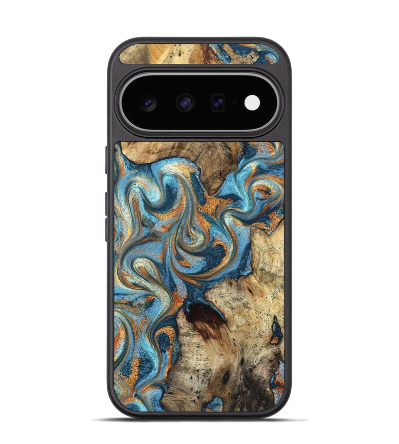 Pixel 11 Wood Phone Case - Marlon (Teal & Gold, 827588)