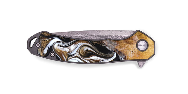 EDC Wood Pocket Knife - Roxane (Black & White, 827603)