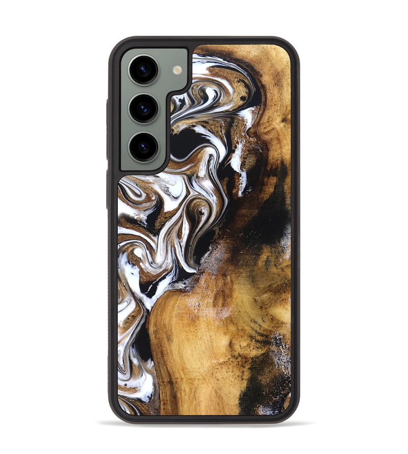 Galaxy S23 Plus Wood Phone Case - Roxane (Black & White, 827603)