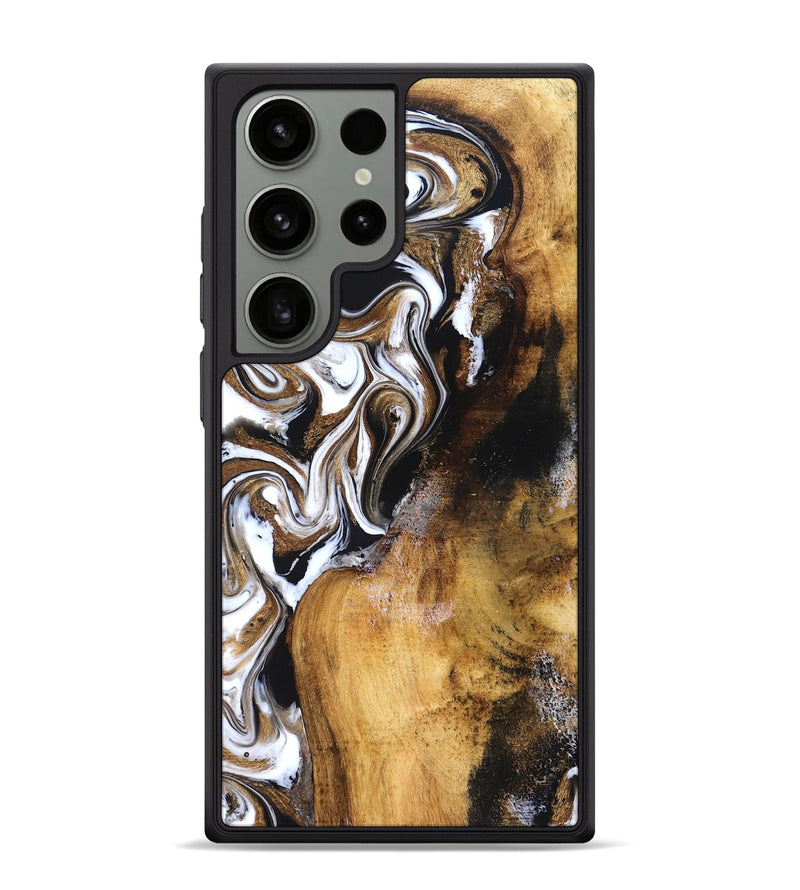 Galaxy S24 Ultra Wood Phone Case - Roxane (Black & White, 827603)