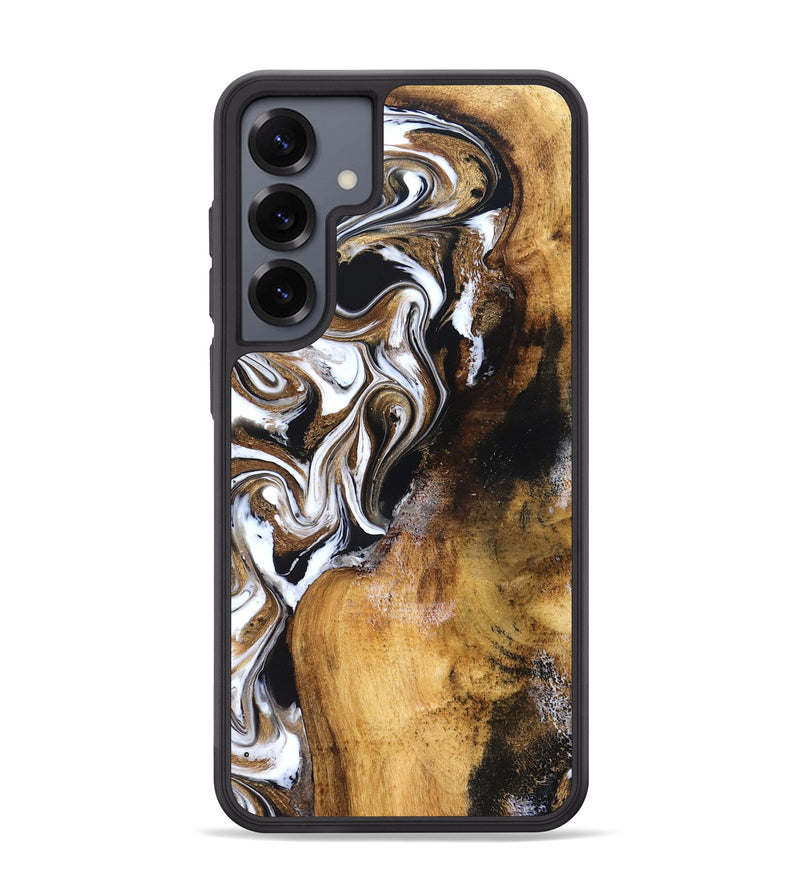 Galaxy S25 Plus Wood Phone Case - Roxane (Black & White, 827603)