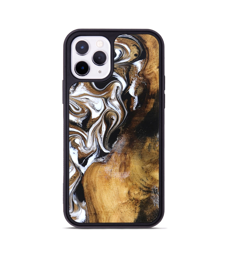 iPhone 11 Pro Wood Phone Case - Roxane (Black & White, 827603)