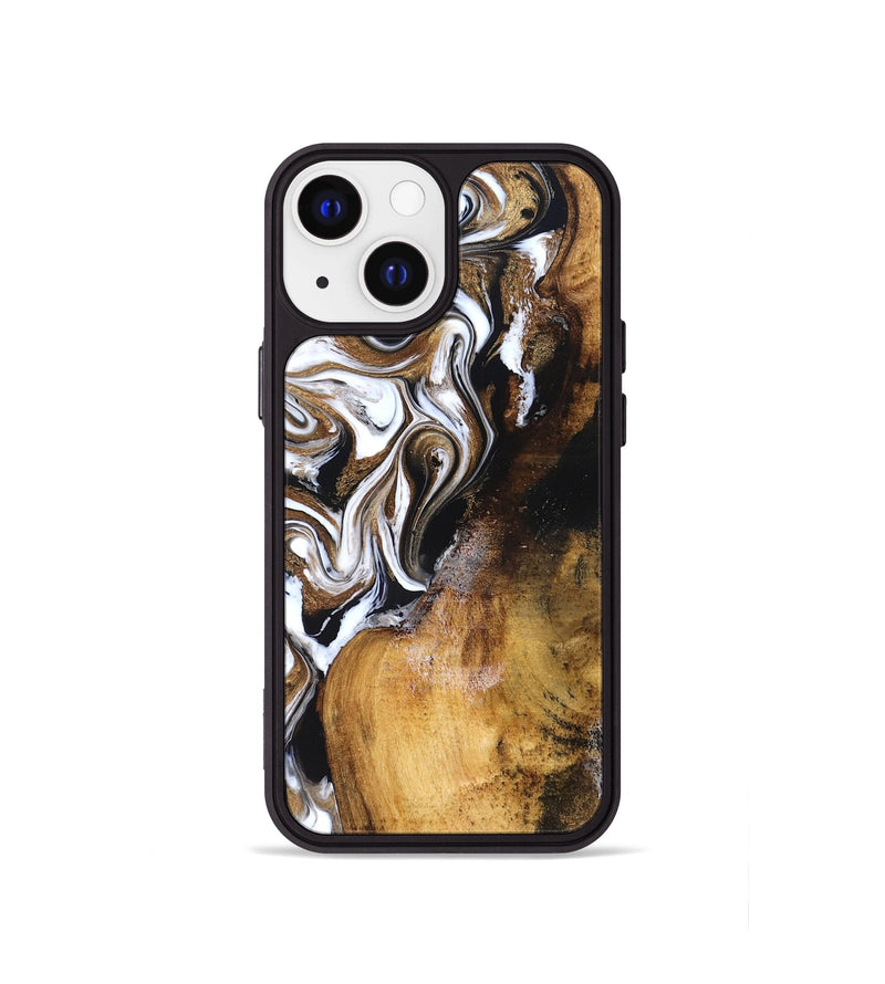 iPhone 13 mini Wood Phone Case - Roxane (Black & White, 827603)