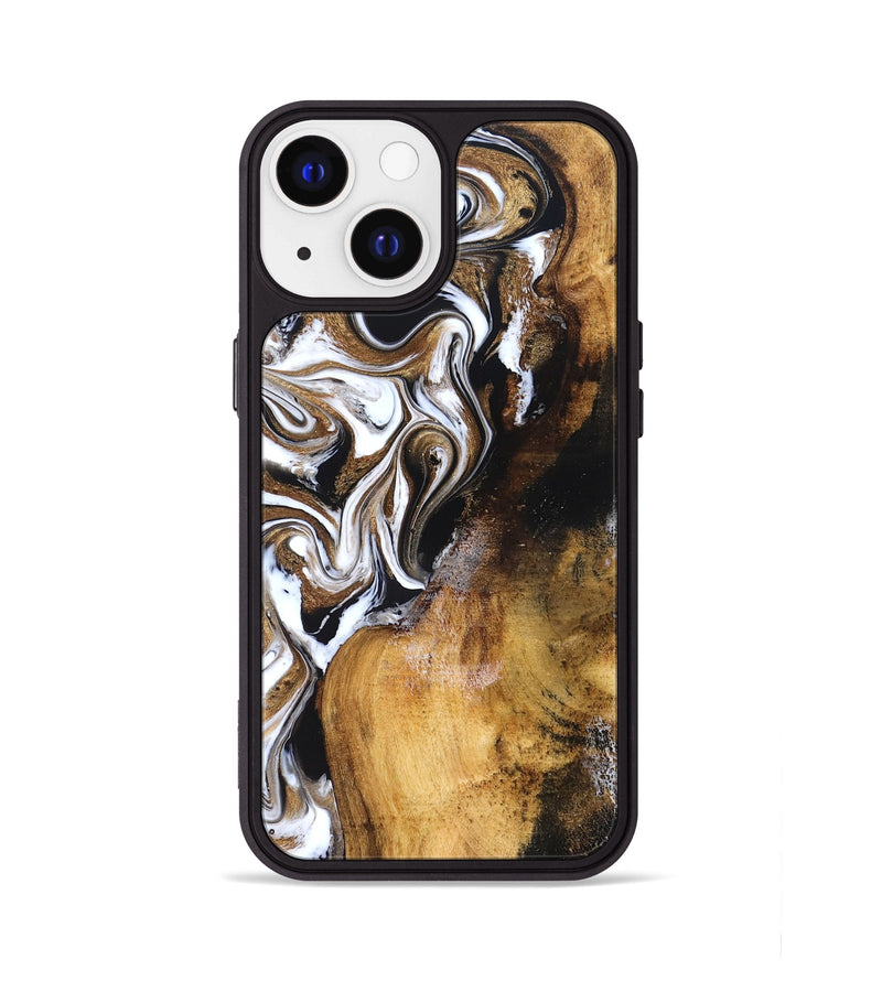 iPhone 13 Wood Phone Case - Roxane (Black & White, 827603)