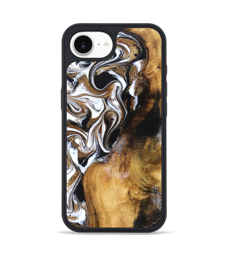 iPhone 16e Wood Phone Case - Roxane (Black & White, 827603)