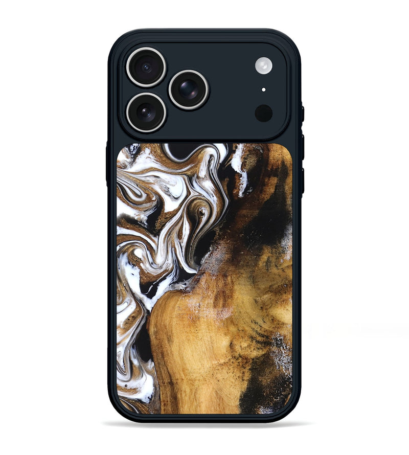 iPhone 17 Pro Max Wood Phone Case - Roxane (Black & White, 827603)