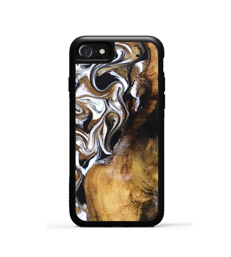 iPhone SE Wood Phone Case - Roxane (Black & White, 827603)