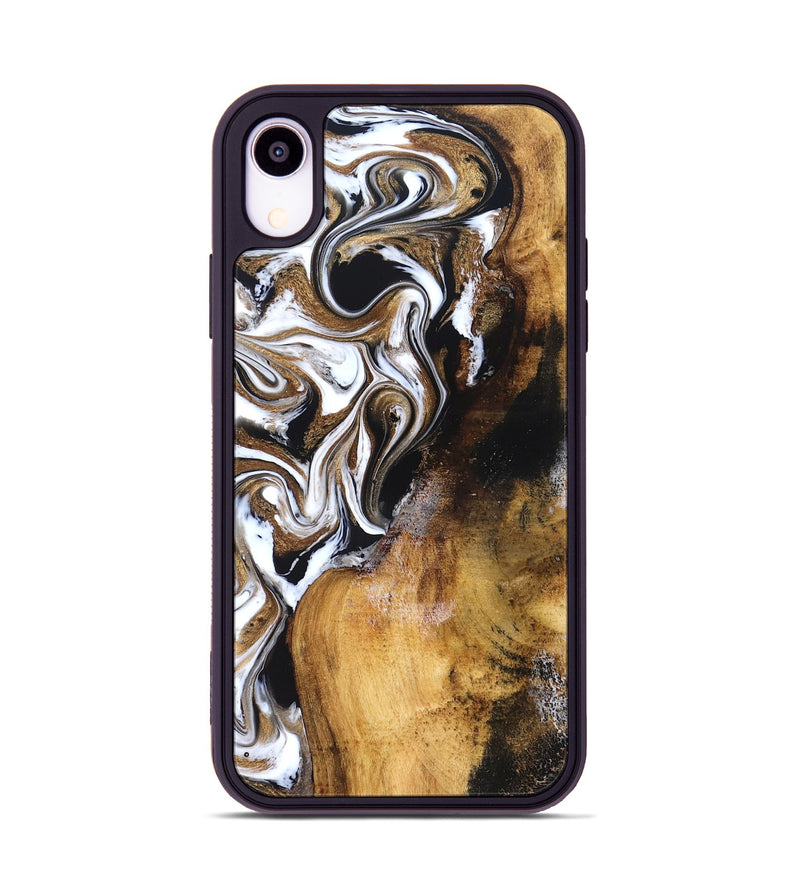 iPhone Xr Wood Phone Case - Roxane (Black & White, 827603)