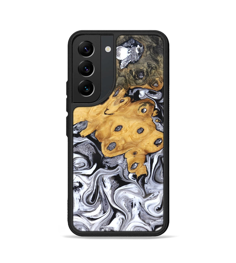 Galaxy S22 Wood Phone Case - Kinley (Black & White, 827604)