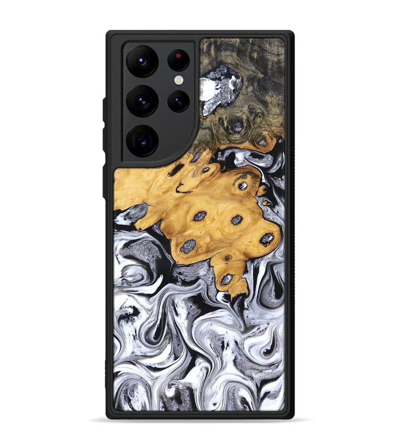 Galaxy S22 Ultra Wood Phone Case - Kinley (Black & White, 827604)
