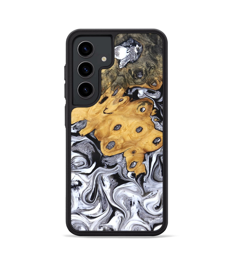 Galaxy S24 Wood Phone Case - Kinley (Black & White, 827604)