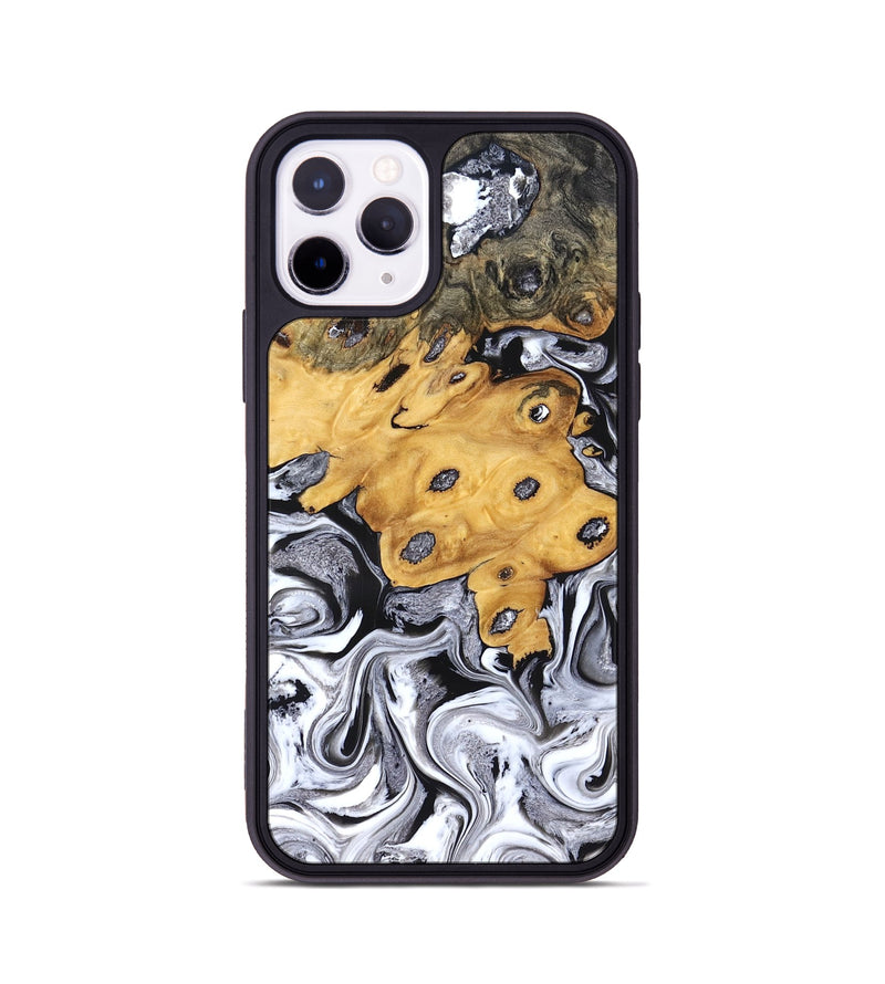 iPhone 11 Pro Wood Phone Case - Kinley (Black & White, 827604)