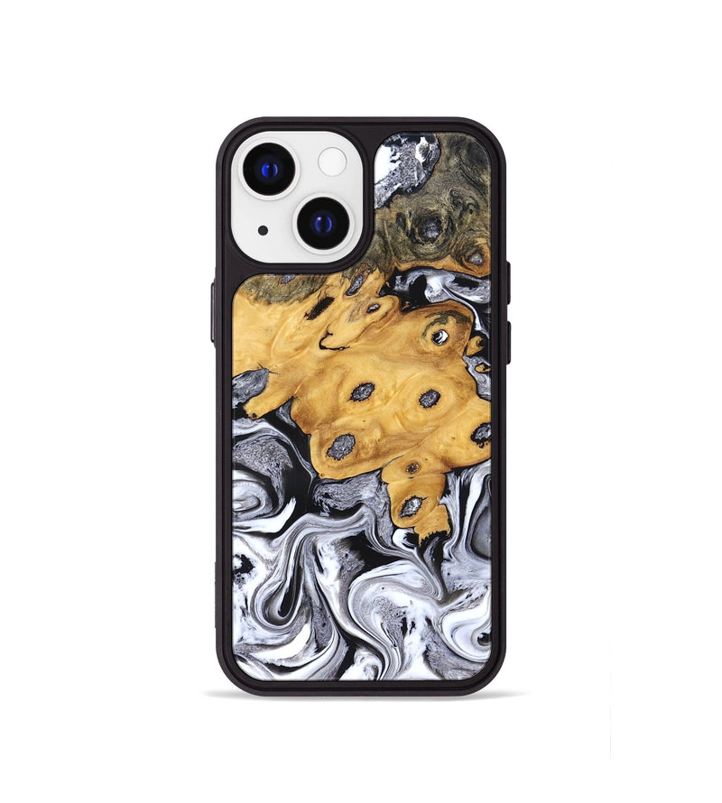 iPhone 13 mini Wood Phone Case - Kinley (Black & White, 827604)