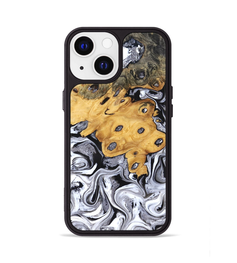 iPhone 13 Wood Phone Case - Kinley (Black & White, 827604)