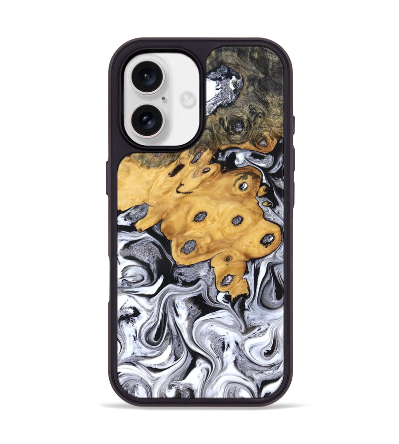 iPhone 17 Wood Phone Case - Kinley (Black & White, 827604)