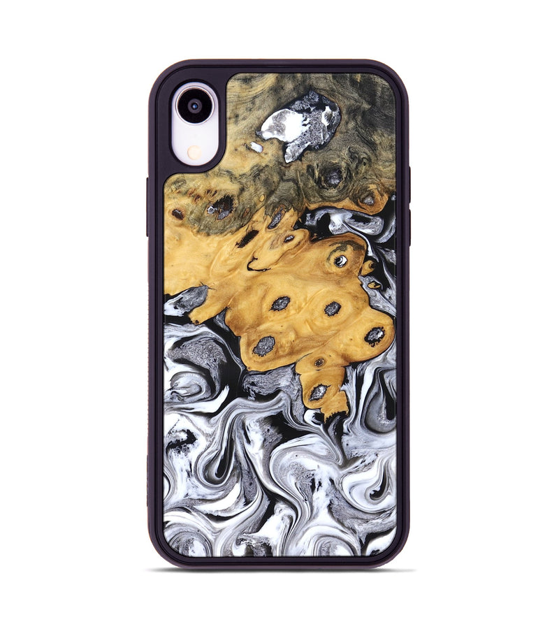 iPhone Xr Wood Phone Case - Kinley (Black & White, 827604)