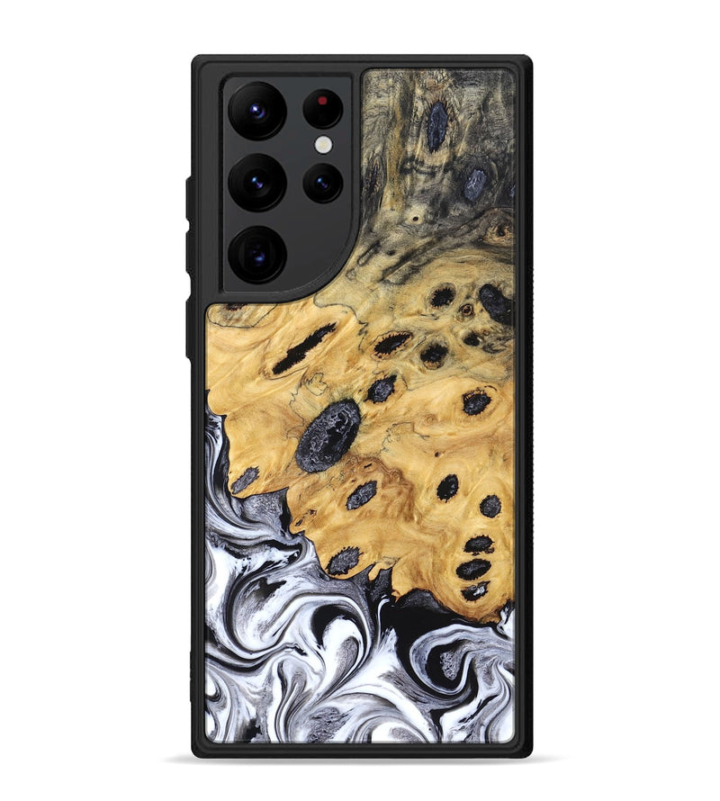 Galaxy S22 Ultra Wood Phone Case - Lucinda (Black & White, 827605)