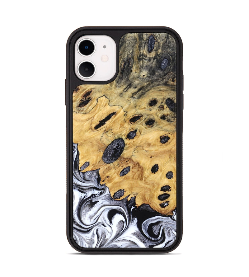 iPhone 11 Wood Phone Case - Lucinda (Black & White, 827605)