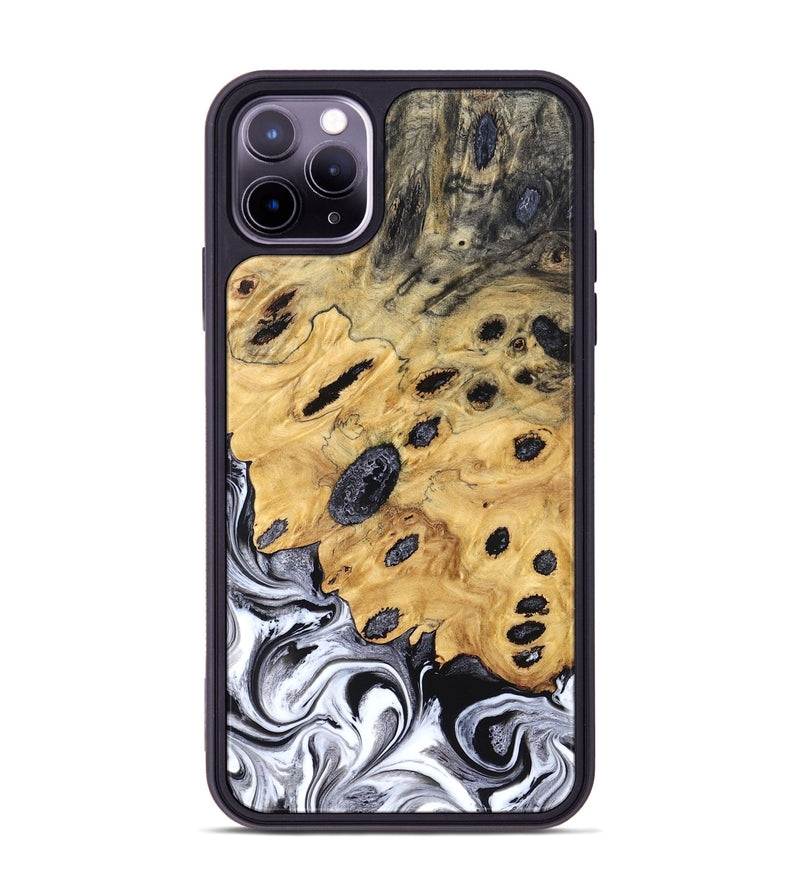 iPhone 11 Pro Max Wood Phone Case - Lucinda (Black & White, 827605)