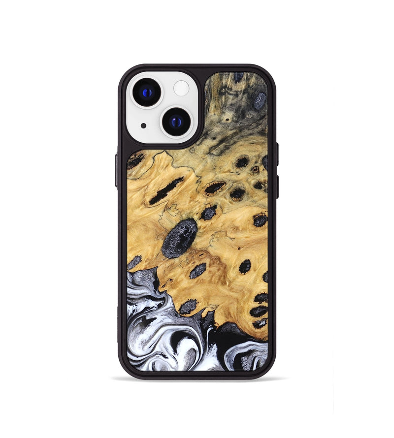 iPhone 13 mini Wood Phone Case - Lucinda (Black & White, 827605)