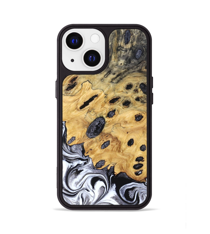 iPhone 13 Wood Phone Case - Lucinda (Black & White, 827605)