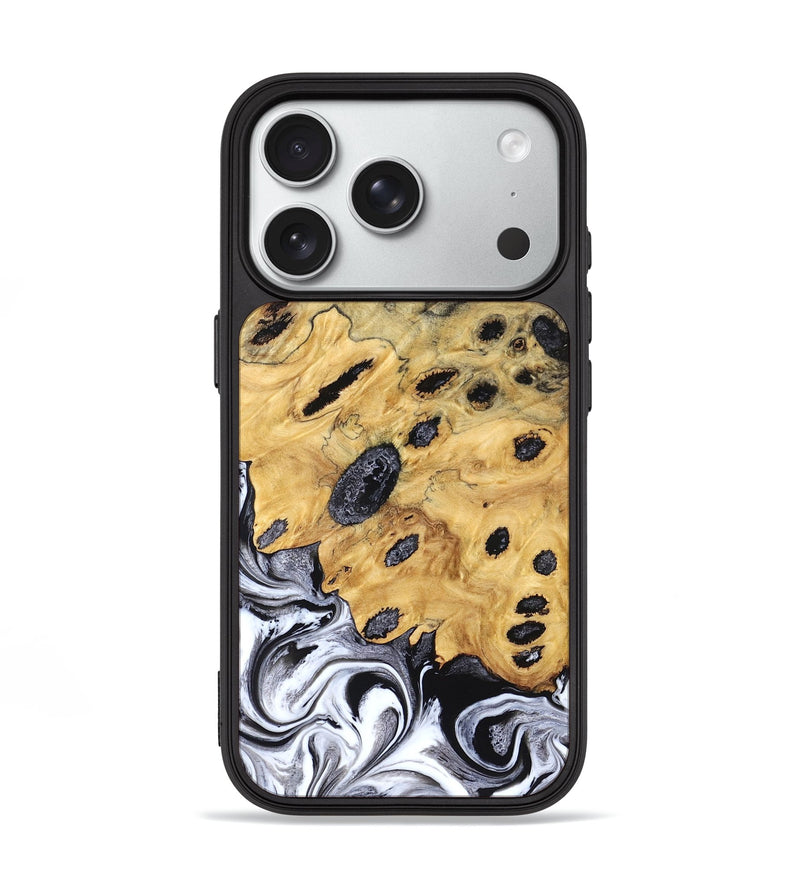 iPhone 18 Pro Wood Phone Case - Lucinda (Black & White, 827605)