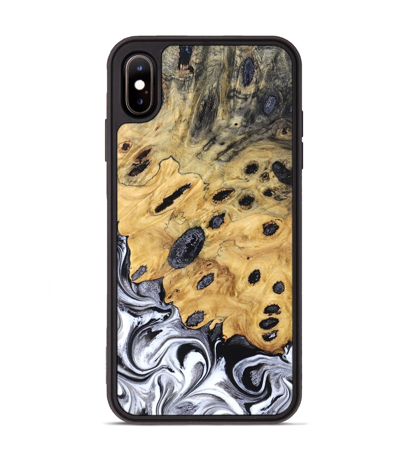 iPhone Xs Max Wood Phone Case - Lucinda (Black & White, 827605)