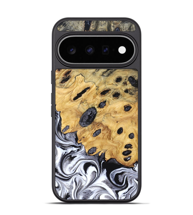 Pixel 11 Pro Wood Phone Case - Lucinda (Black & White, 827605)