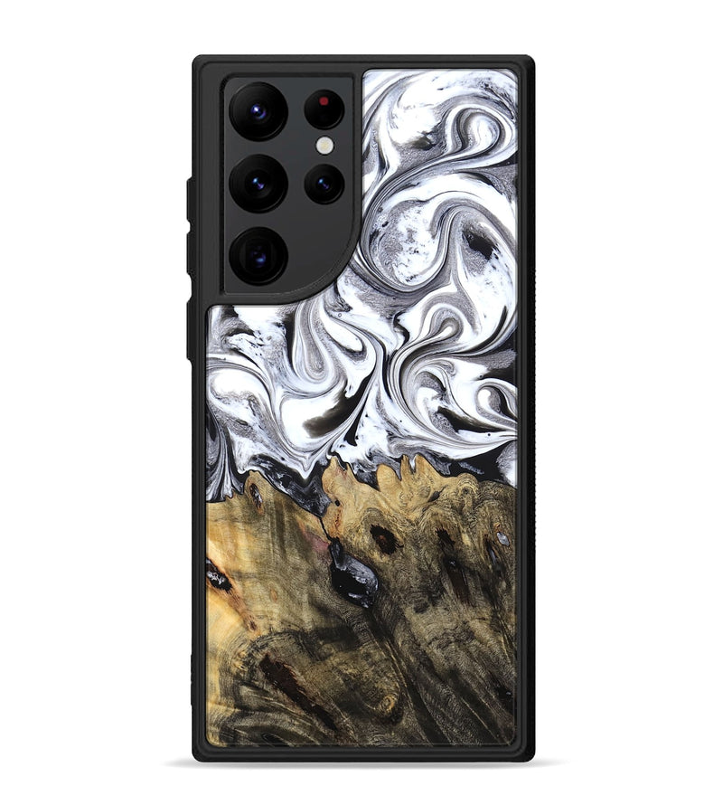 Galaxy S22 Ultra Wood Phone Case - West (Black & White, 827606)