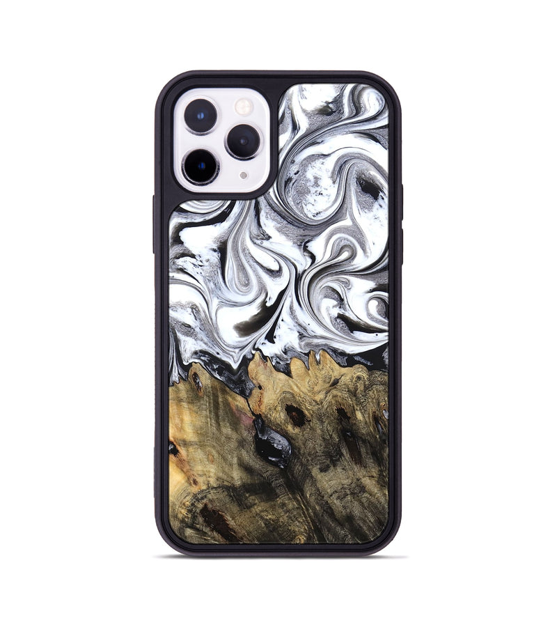 iPhone 11 Pro Wood Phone Case - West (Black & White, 827606)
