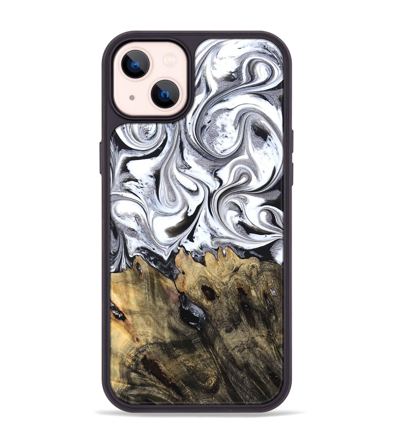 iPhone 14 Plus Wood Phone Case - West (Black & White, 827606)